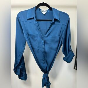 LARGE/SLIM - EXPRESS Convertible Portofino Button Front Shirt